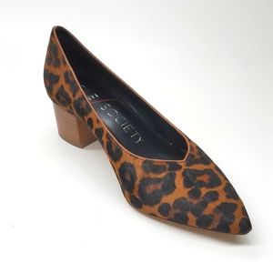 SOLE SOCIETY Kerah Whisky Multi Dark Leopard Calf Hair Pumps  NWT